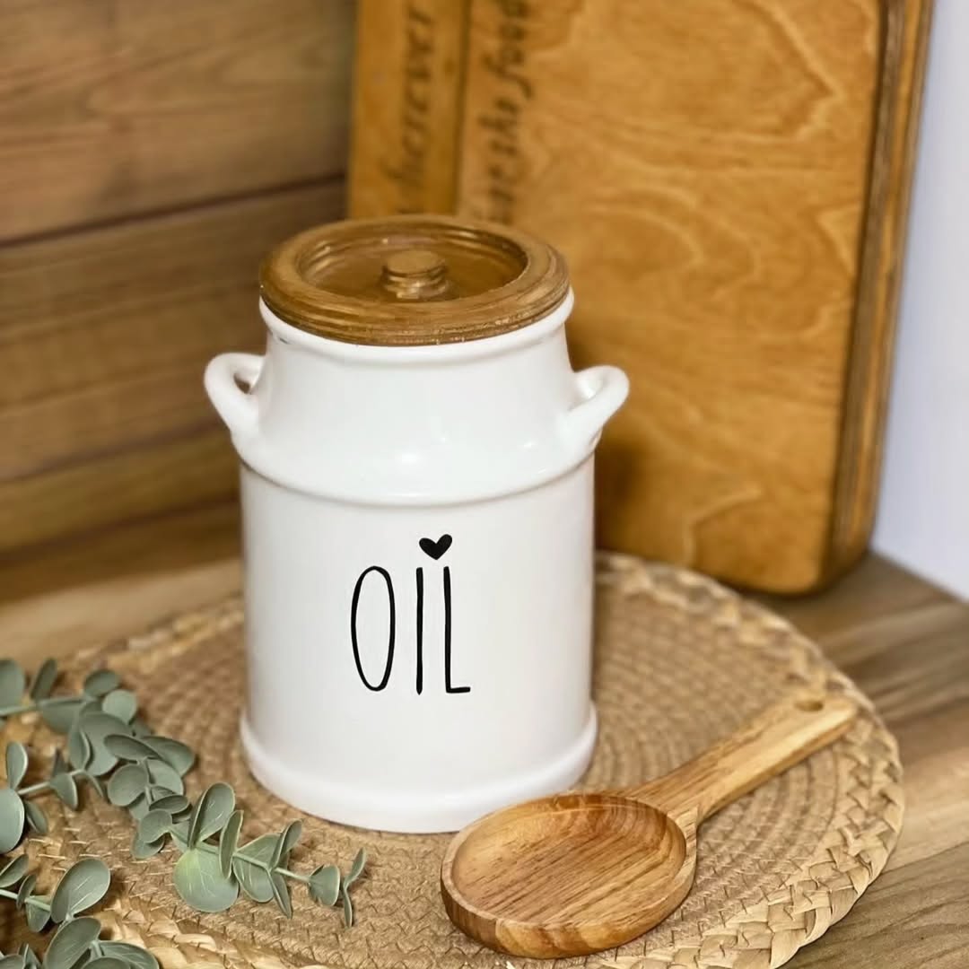 بانکه روغن سرامیکی دو دسته