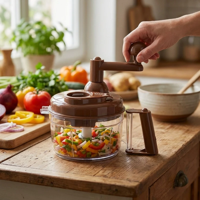 سبزی خرد کن دستی چند کاره با تیغه استیل