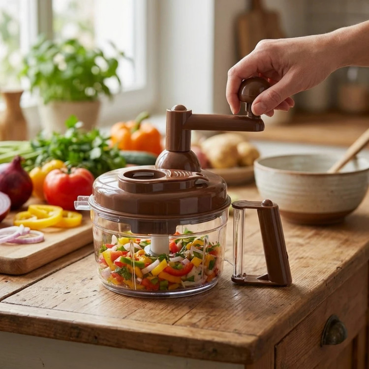 سبزی خرد کن دستی چند کاره با تیغه استیل